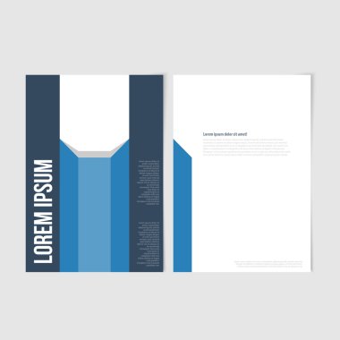 Flyer şablonu geri ve ön tasarımı.