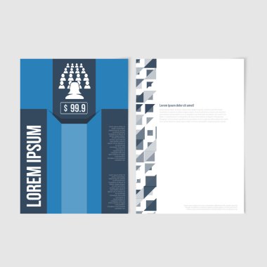 Flyer şablonu geri ve ön tasarımı.