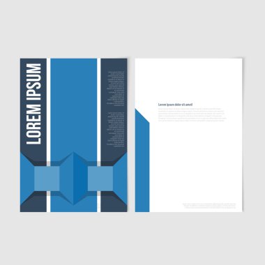 Flyer şablonu geri ve ön tasarımı.