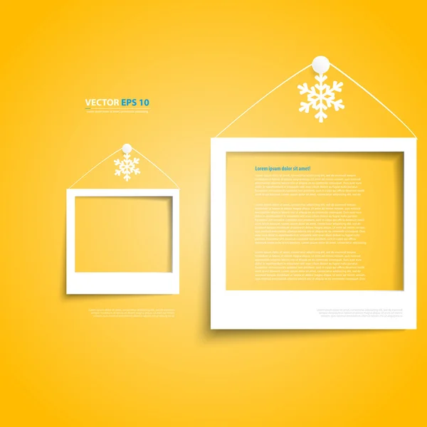 Vector white frames on the wall — Stock Vector