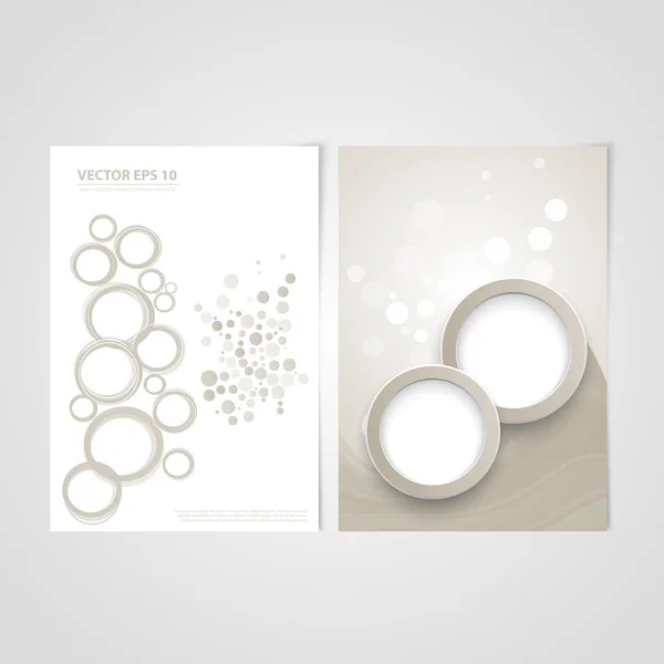 Flyer template back and front design. — Stock Vector