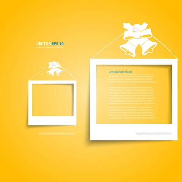 Vector white frames on the wall — Stock Vector