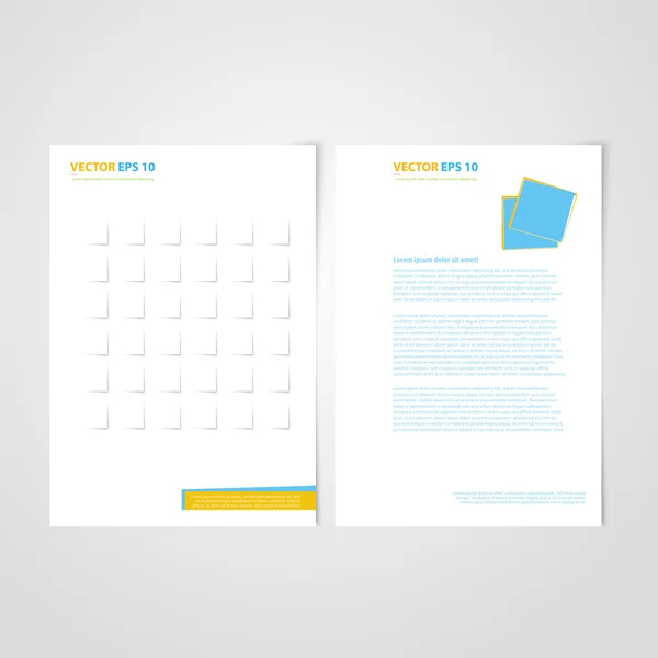 Flyer template back and front design. — Stock Vector