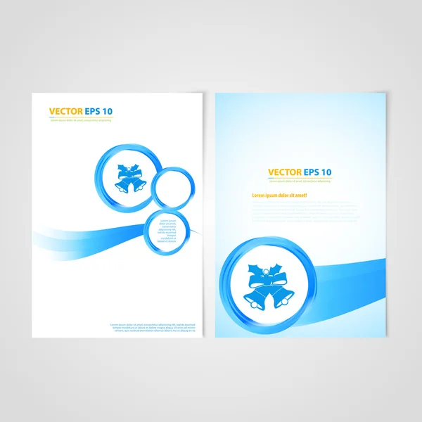 Flyer template back and front design. — Stock Vector