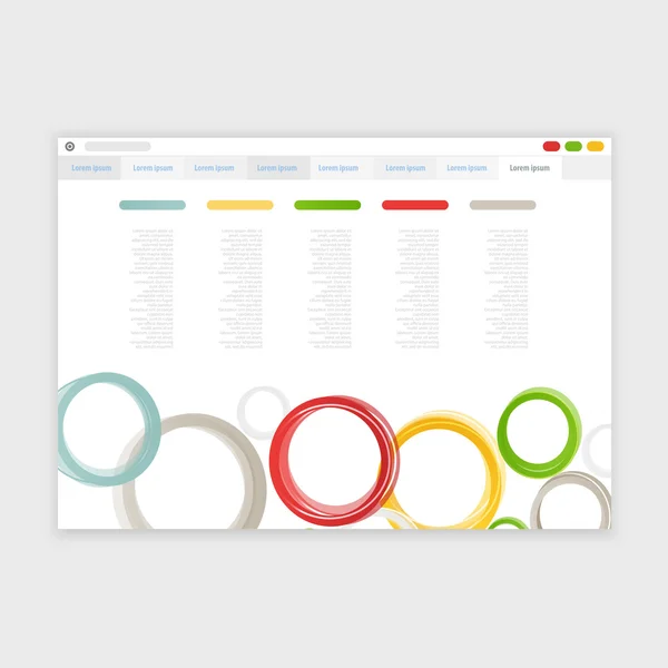 Vector webbläsare design med lyhörd hemsida — Stock vektor