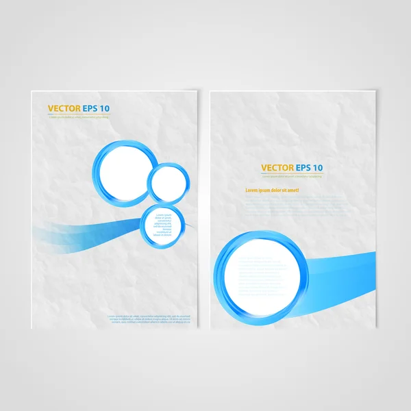 Flyer template back and front design. — Stock Vector