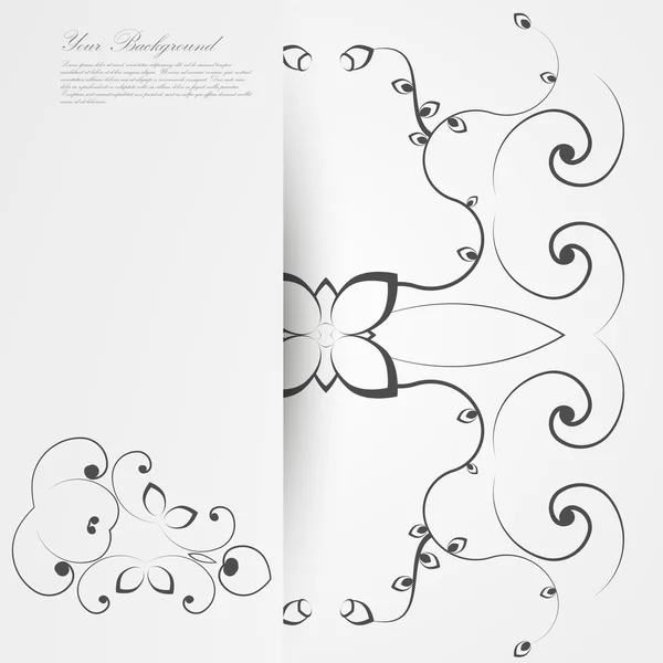 Vector Elegant background with lace ornament . — Stock Vector