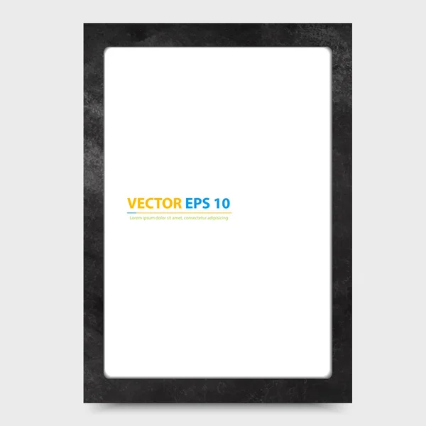 Zwarte grunge frame op een muur ontwerp voor de achtergrond van de vector. — Stockvector