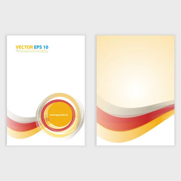 Flyer template back and front design. — Stock Vector