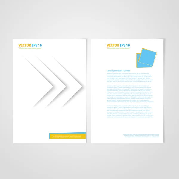 Flyer template back and front design. — Stock Vector