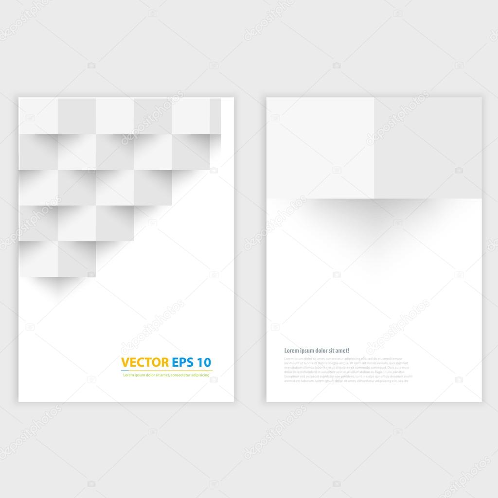 Flyer template back and front design. Medical Icons