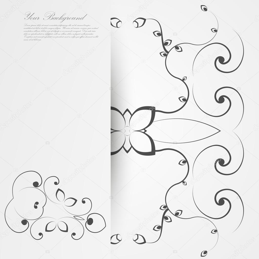 Vector Elegant background with lace ornament .