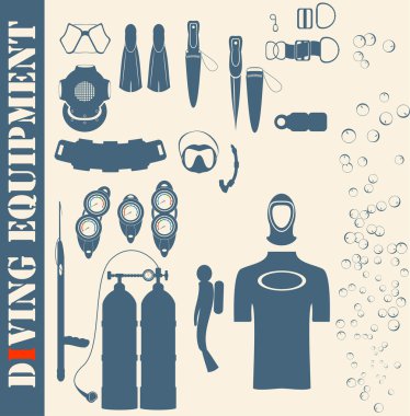 Icons -  diving and mask clipart