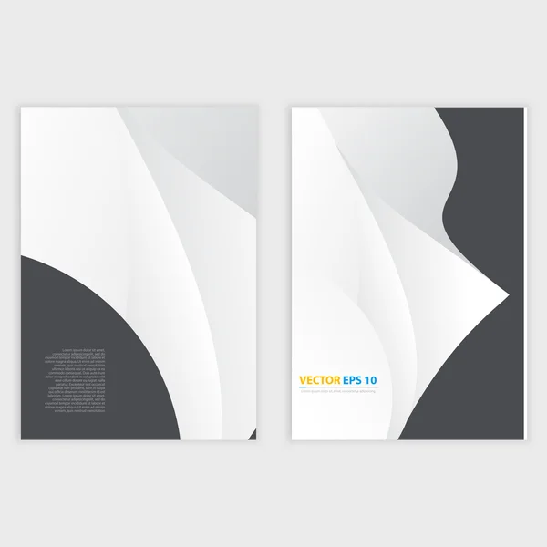 Sjabloon folder terug en front design. — Stockvector