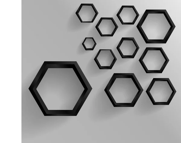 Vector abstrakt bakgrund Hexagon. Webb och Design — Stock vektor