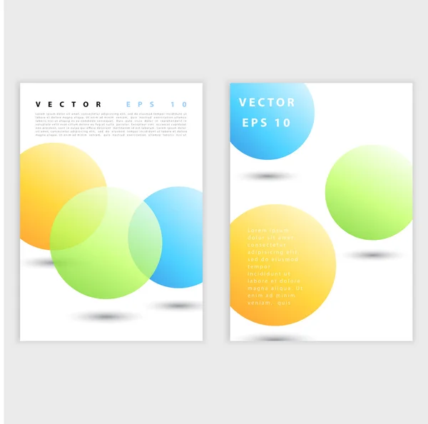 Flyer template back and front design. — Stock Vector