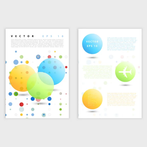 Flyer template back and front design. — Stock Vector