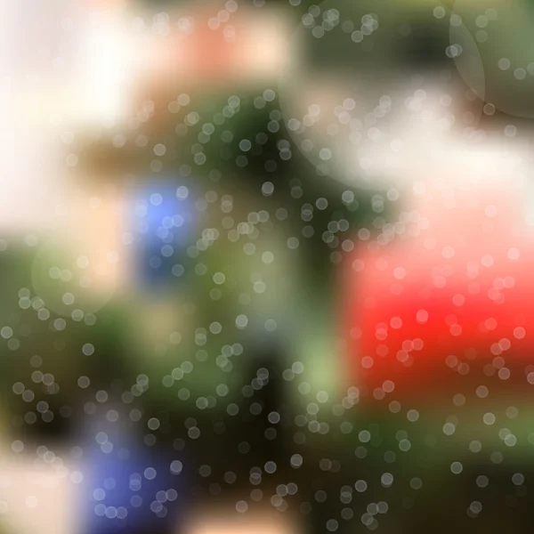 Vector Invierno Navidad Blurred Glow Copos de nieve . — Vector de stock