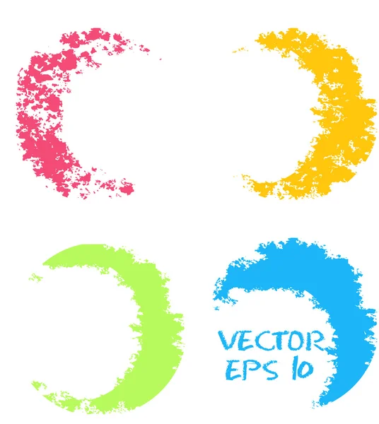 Set of hand color circles. — Stock Vector
