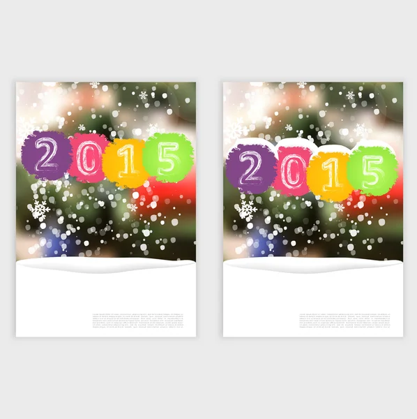 Tarjeta con círculos de colores 2015 — Vector de stock