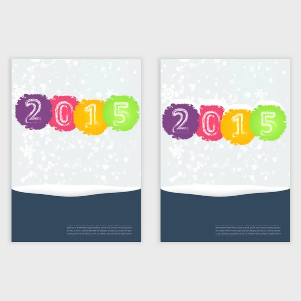 Círculos coloridos con 2015 — Vector de stock