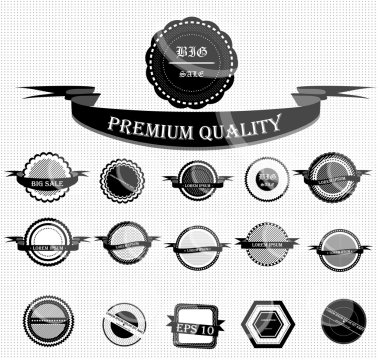 Vintage sınıf kalitesi tarz. Etiket koleksiyonu