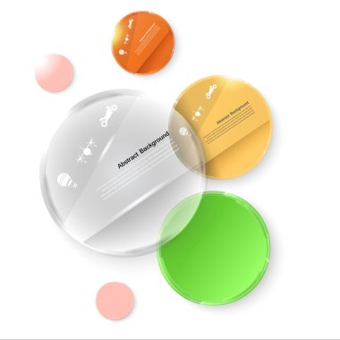 Vektör beyaz daire cam