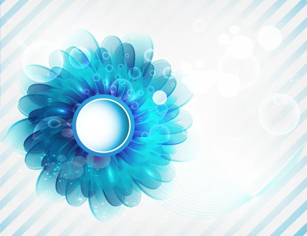 Vector chrysanthème fleur bleue abstrait — Image vectorielle
