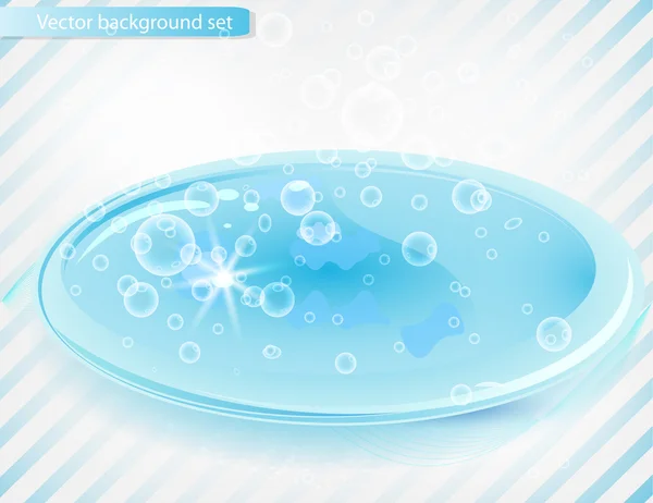 Vector abstracto de agua y círculo. burbujas — Vector de stock