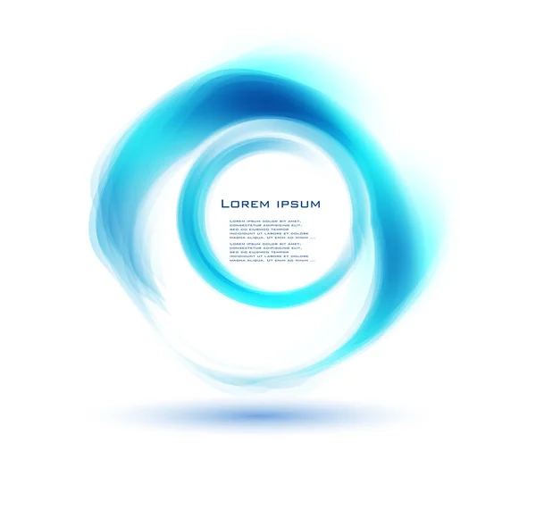 Cercle abstrait vectoriel bleu. courbe — Image vectorielle