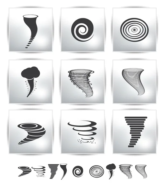 Vector Weather Icons. web llustration  gray. — Stock Vector