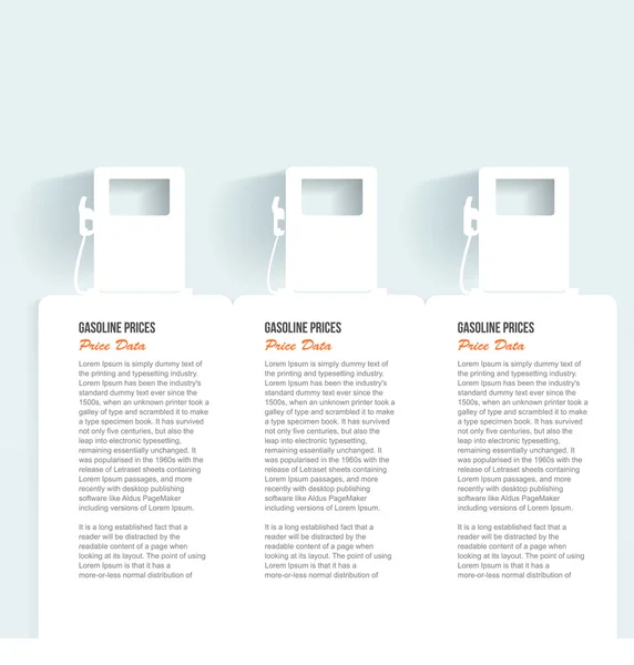 Set van banners met jerrycan — Stockvector