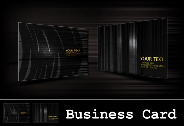 Vector black business card set Stock Illustration