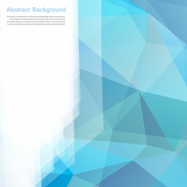 Vektör arka plan. Çokgen mavi ve kart