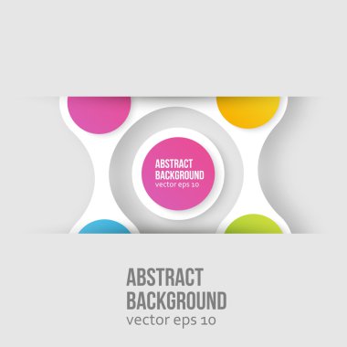 Renkli Daireler vektör. Infographic renk molekül