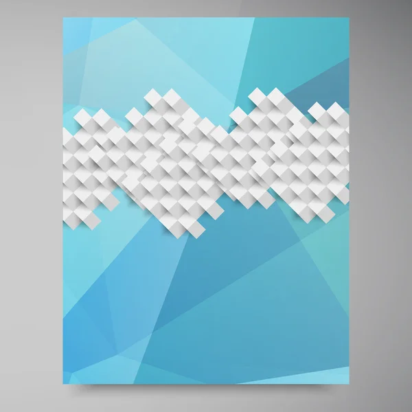 Fondo abstracto vectorial. Polígono azul y tarjeta — Archivo Imágenes Vectoriales
