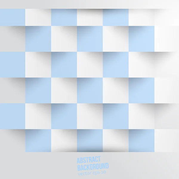 Fondo abstracto vectorial. Cuadrado blanco azul — Vector de stock