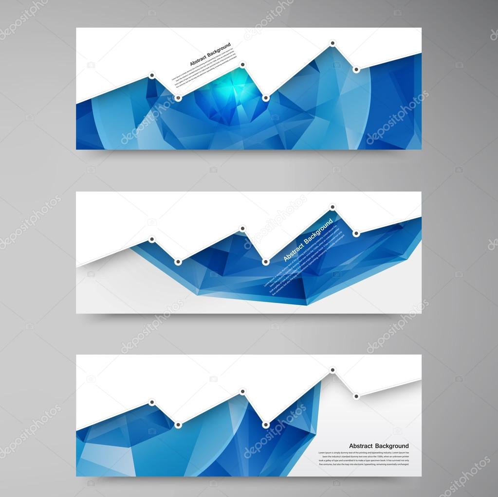 Vector abstract background. Polygon blue