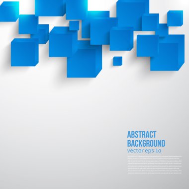 Vektör kare. Arka plan mavi kart.