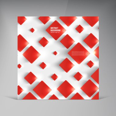 Vektör kare. Arka plan kart kırmızı.