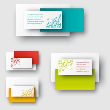 Vektör afiş ve kareler. Renk ayarlama Mozaik