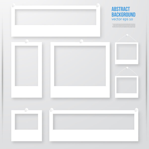 Vector photo frame banner.