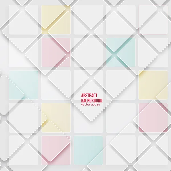 Vector Abstract background. Squares white — Stock Vector