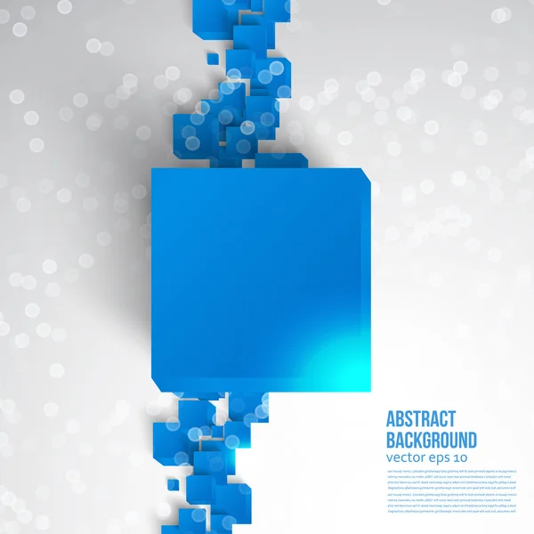 Vektorquadrat. abstrakte Hintergrund Karte blau. — Stockvektor