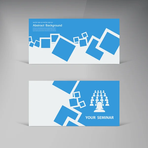 Transparent wektor. Niebieski streszczenie broszura kwadraty — Wektor stockowy