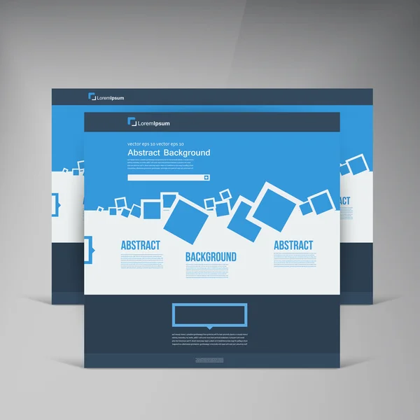 Vektor-Webseite. abstrakte blaue Broschüre Quadrate — Stockvektor