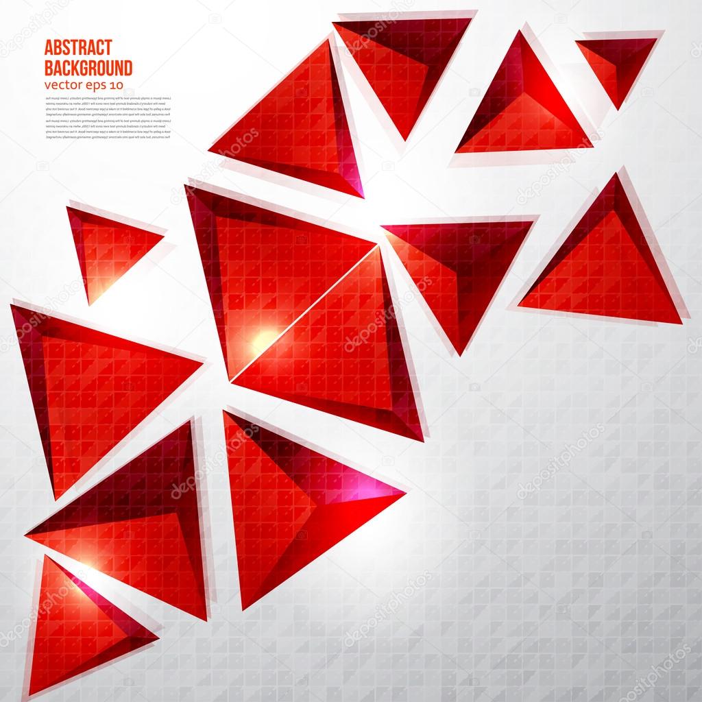 Vector squares. Abstract background red