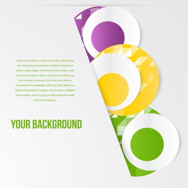 Vektör soyut daireler şablonu. Nesne web