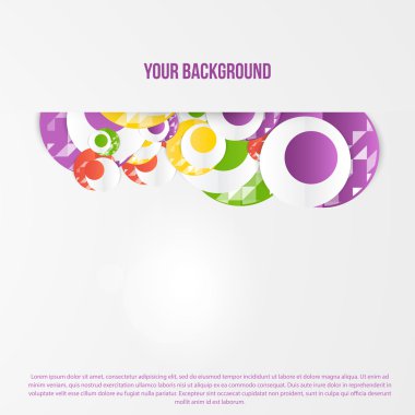 Vektör soyut daireler şablonu. Nesne web