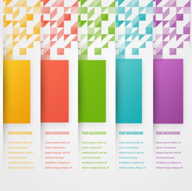 Soyut üçgen şablon afiş. Renk kümesi